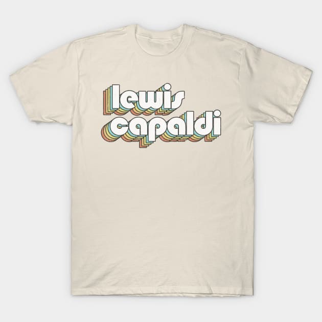 Lewis Capaldi / Rainbow Vintage T-Shirt by Jurou